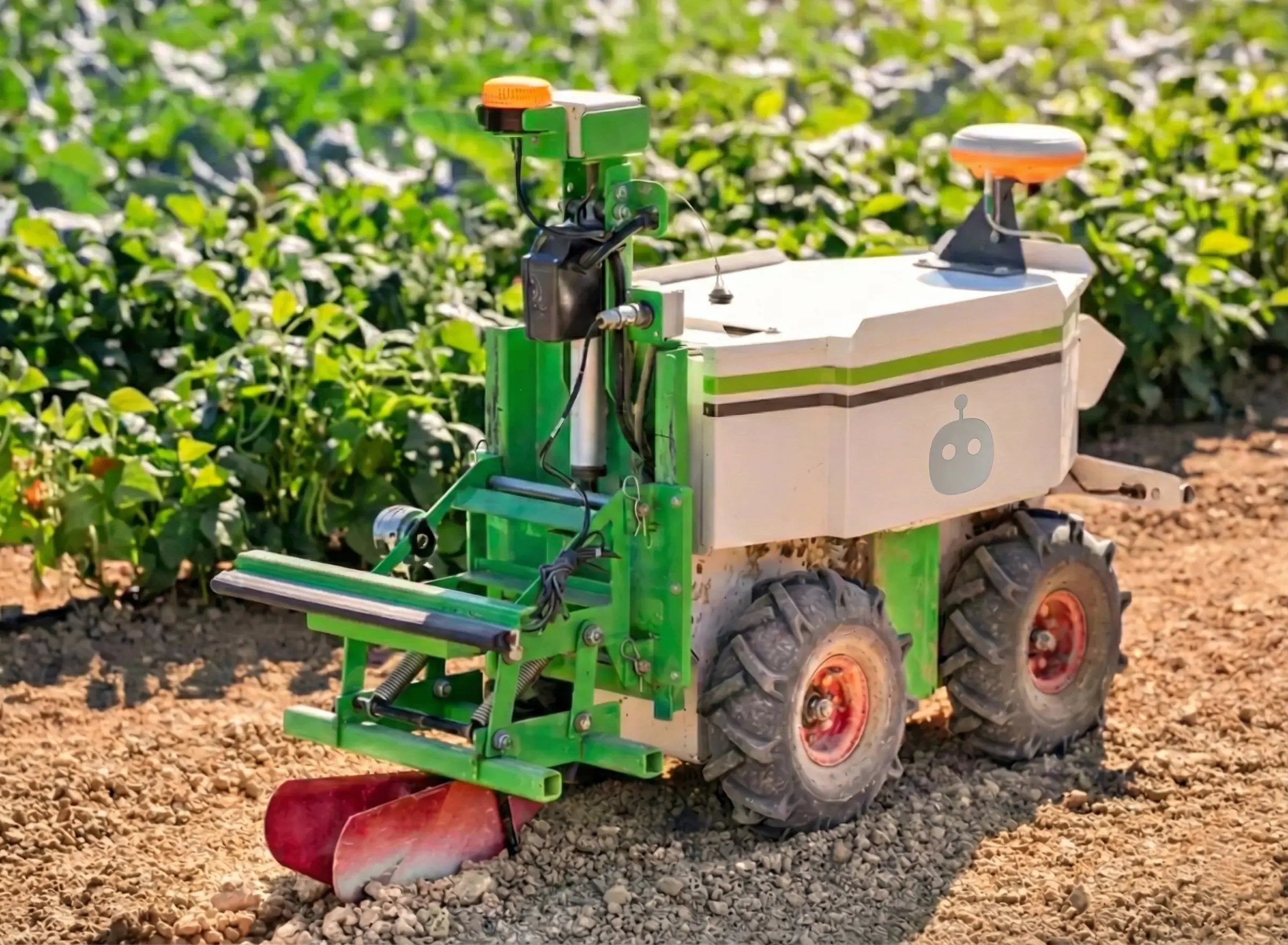 Tablet with simple map interface showing drone operation