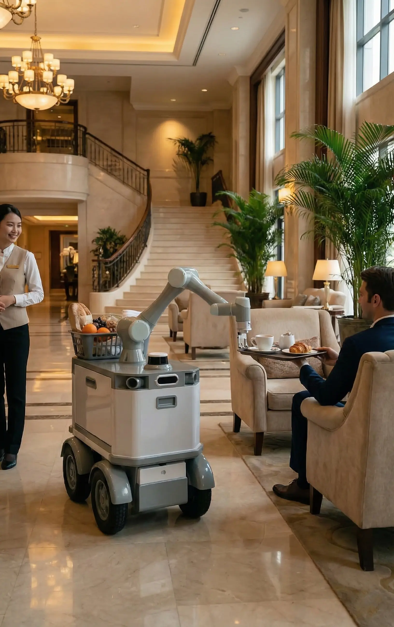 Modern warehouse with automation