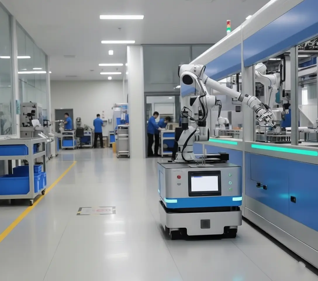 Modern warehouse with automation