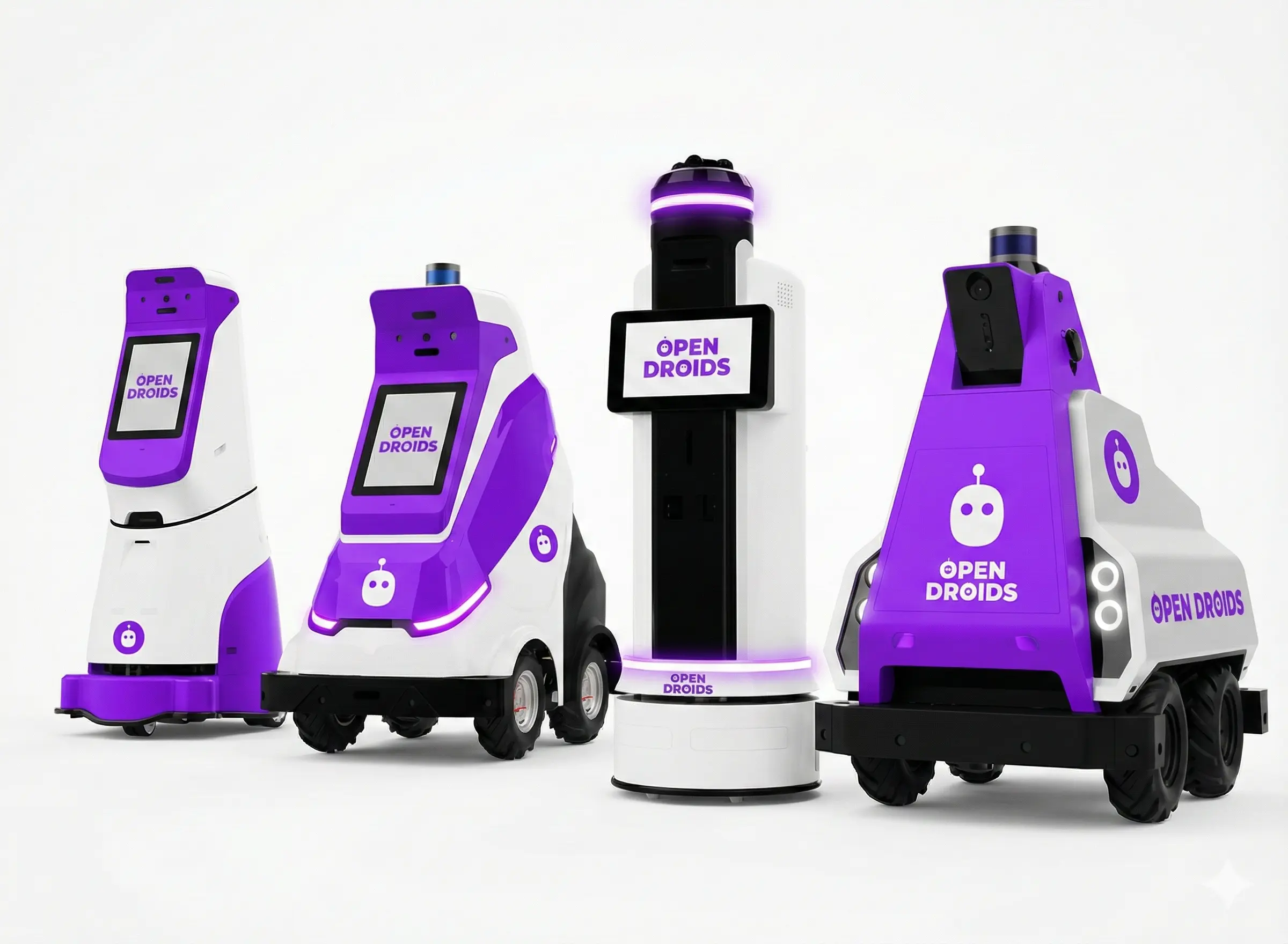 Security robot patrolling a parking lot