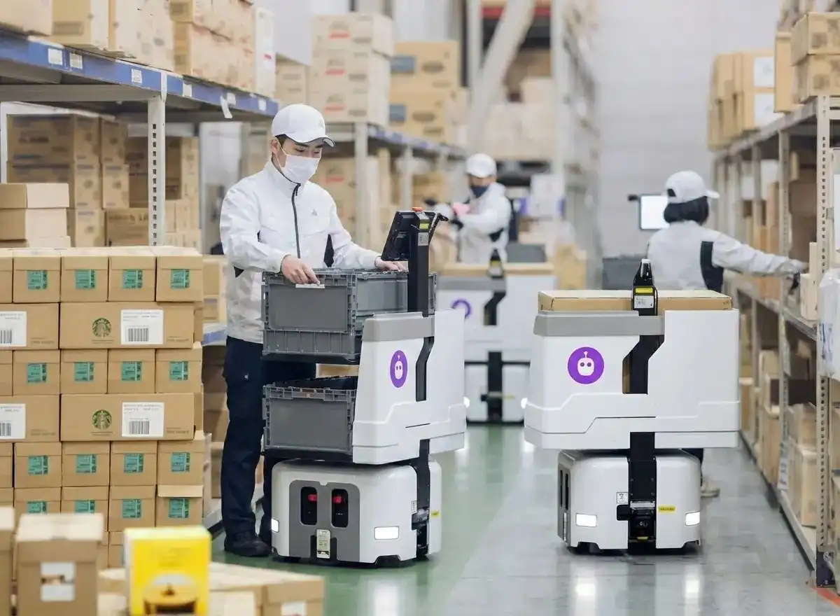 Modern warehouse with automation